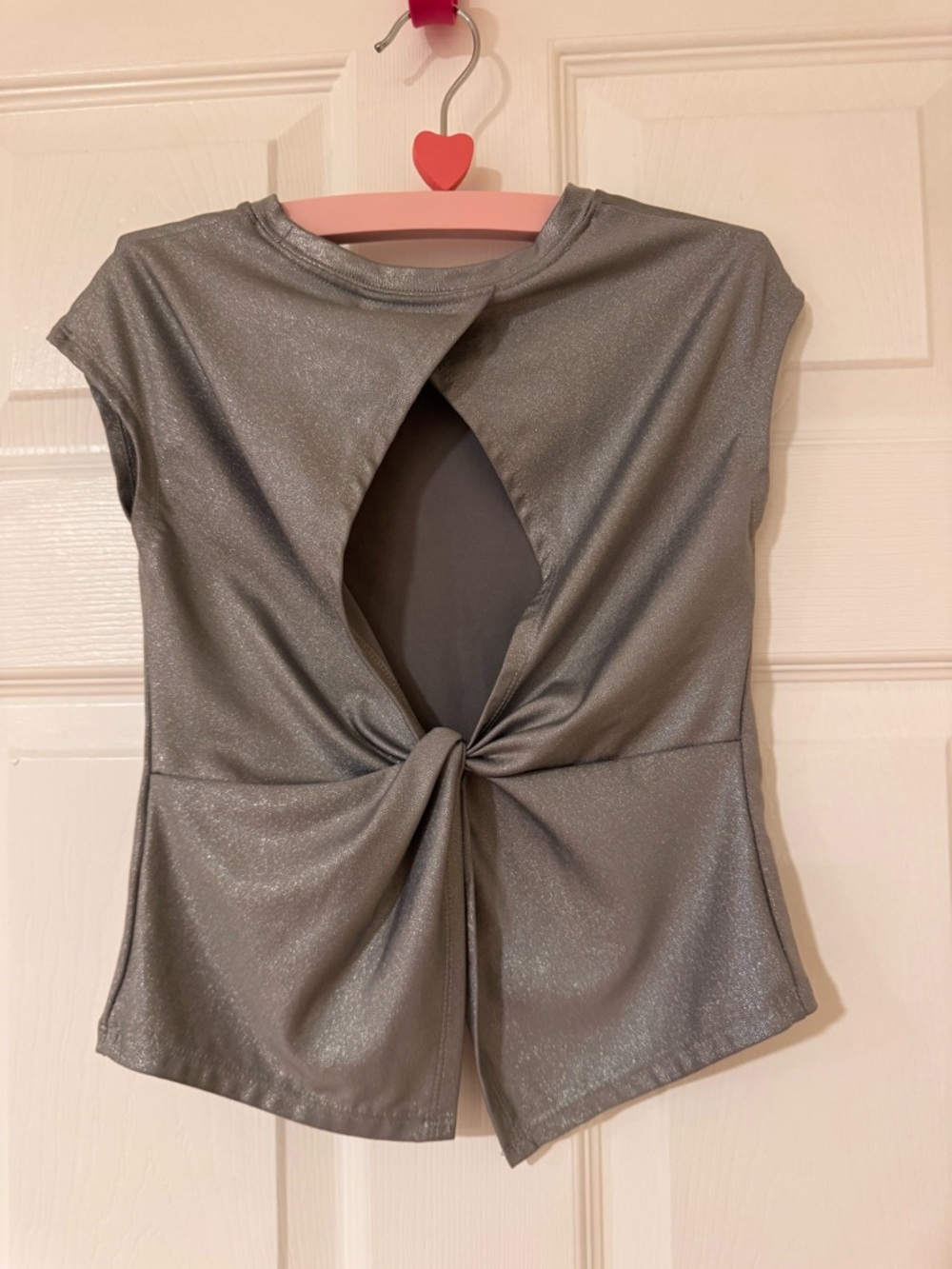 More Than Magic Silver Metallic Toddler Short Sleeve Top